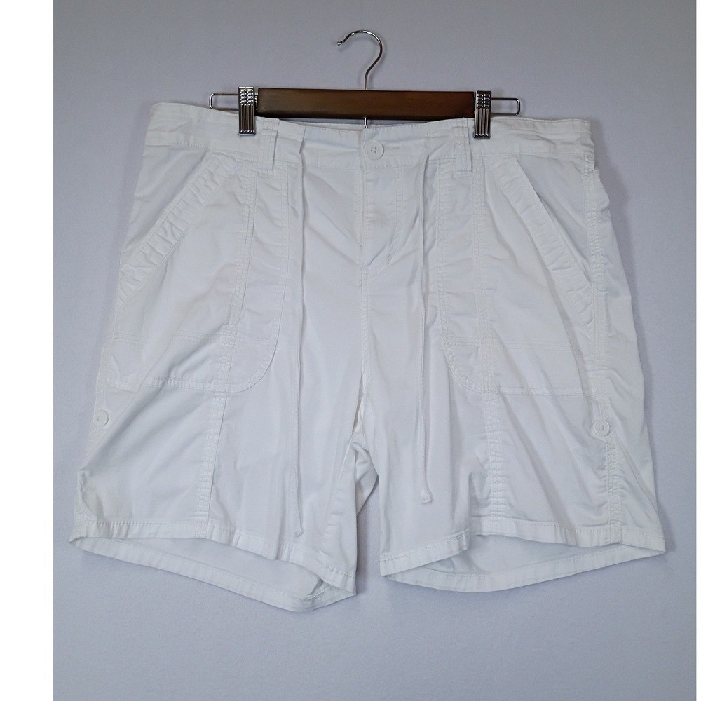 Coastal Summer Supplies Unionbay Women 14 White Cargo Utility Drawstring Shorts